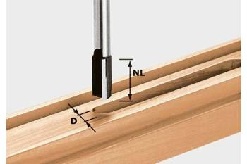 Festool Frez do wpustów, HW z trzpieniem HW Spi S8 D10/30