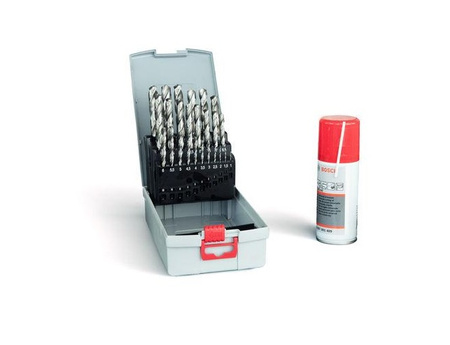 Bosch Zestaw wierteł do metalu HSS-G 25 szt 1-13 mm + chłodziwo smar do cięcia i wiercenia