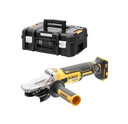 Dewalt Akumulatorowa szlifierka kątowa z płaską głowicą DCG405FN-XJ 18V 125 mm, silnik bezszczotkowy, bez akumulatorów i ładowarki, w walizce TSTAK