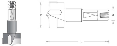 DIMAR Wiertło puszkowe CS 15/57.5/L