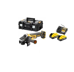 Dewalt Akumulatorowa szlifierka kątowa DCG405H2T-QW 18V 125 mm, silnik bezszczotkowy, 2 x 5.0 Ah Powerstack , walizka TSTAK
