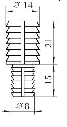 Kołek montażowy do schodów M8/M14 60 szt.