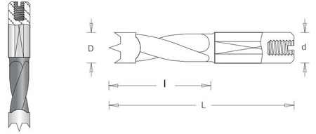 DIMAR Wiertło nieprzelotowe 10/70/L