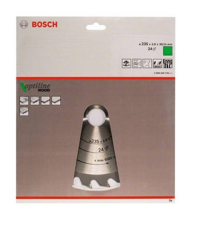 Bosch Piła tarczowa H OPTI 235x2.8x30/25 Z24
