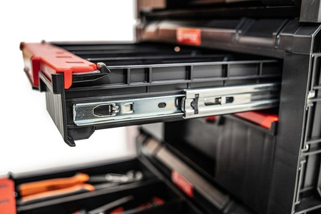 QBRICK Zestaw modułowych skrzyń narzędziowych Qbrick System QS PRO Drawer Workshop Set 1 2.0 : Platforma transp. Pro + Qbrick System Pro Drawer2 Basic (2 szufl.) x 2 - 1 szt + Qbrick System Pro Drawer3 Basic (3 szufl.)