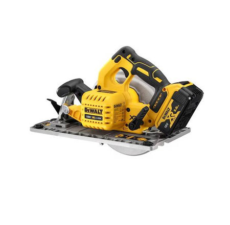 Dewalt Akumulatorowa pilarka tarczowa DCS572NT-XJ 18V, 184 mm z możliwością pracy na szynie prowadzacej  bez akumulatorów i ładowarki walizka TSTAK