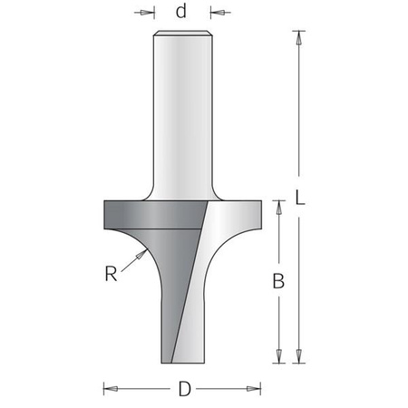 DIMAR Frez trzpieniowy R-8 D-34 D1-12 B-38 d=12