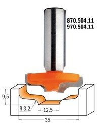 CMT Frez HM R=3,2 D=35 d=12,5 I=9,5 S=12