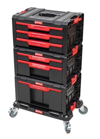 QBRICK Zestaw modułowych skrzyń narzędziowych Qbrick System QS PRO Drawer Workshop Set 5 2.0 (QS PRO Draw. 1 2.0 B + Draw 2 2.0 B + Draw 3 2.0 B + paltforma transp.)
