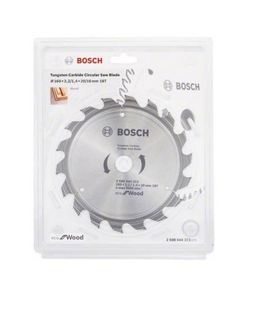Bosch Piła tarczowa do drewna ECO FOR WOOD 160x2.2/1.4x20x18T