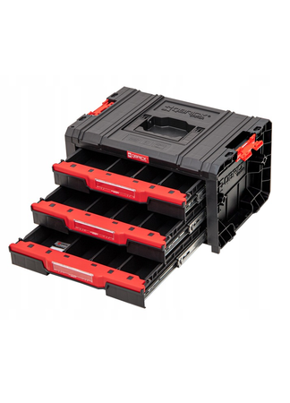 QBRICK Zestaw modułowych skrzyń narzędziowych Qbrick System QS PRO Drawer Workshop Set 5 2.0 (QS PRO Draw. 1 2.0 B + Draw 2 2.0 B + Draw 3 2.0 B + paltforma transp.)