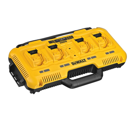 Dewalt Ładowarka 8A z 4 portami do akumulatorów XR: 12V, 18V, 54V FLEXVOLT, kompatybilna z ToughSystem, możliwość współpracy z tagami ToolConnect
