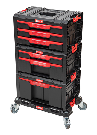 QBRICK Zestaw modułowych skrzyń narzędziowych Qbrick System QS PRO Drawer Workshop Set 5 2.0 (QS PRO Draw. 1 2.0 B + Draw 2 2.0 B + Draw 3 2.0 B + paltforma transp.)