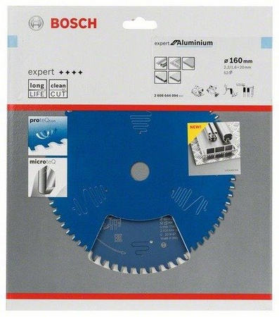Bosch Piła tarczowa Expert for Aluminium 160x20x2,2/1,6 52T