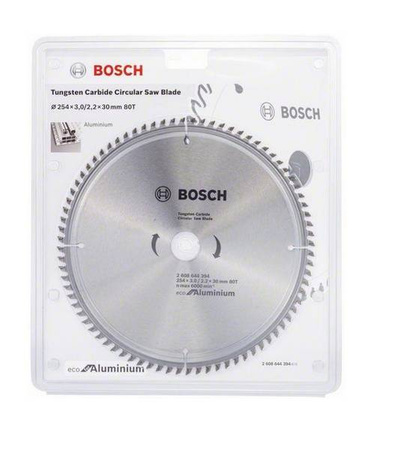 Bosch Piła tarczowa do aluminium ECO for ALU 254x3,0/2,2x30 Z=80