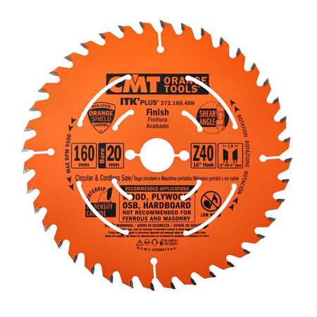 CMT Piła HM ITK D=160 F=20 Z=40K=1,8/1,2 +2/6/32