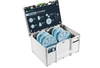 Festool Systainer³ na materiały ścierne D150 GR SYS z materiałami ściernymi w środku