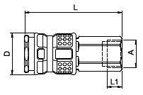 Typ 1625 Szybkozłącze 3/8" Gwint wewnętrzny Rectus