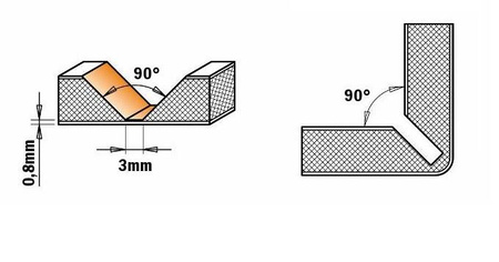 CMT Frez HM D=18 I=7,4 A=90 S=8 do Alucobondu