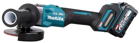 Makita Akumulatorowa szlifierka kątowa 125 mm XGT 40Vmax, 2x akumulator BL4040 (40 V max / 4,0 Ah) XGT, ładowarka DC40RA, walizka Makpac 3