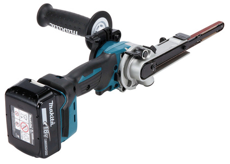 Makita Akumulatorowy pilnik taśmowy DBS180RTJ 18V Li-Ion 2 x 5.0 Ah, DC18RC, Makpac