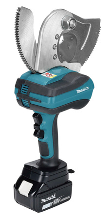 Makita Akumulatorowa przecinarka typu zamkniętego do cięcia przewodów ACSR DTC103ZK bez akumulatorów i ładowarki w walizce, zdolność cięcia 54 mm