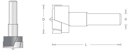 DIMAR Wiertło 35 mm L=60 do frezarek