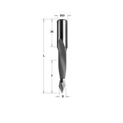 CMT Wiertło HW przelotowe D=5 I=35  L=70 S=10x26 RH