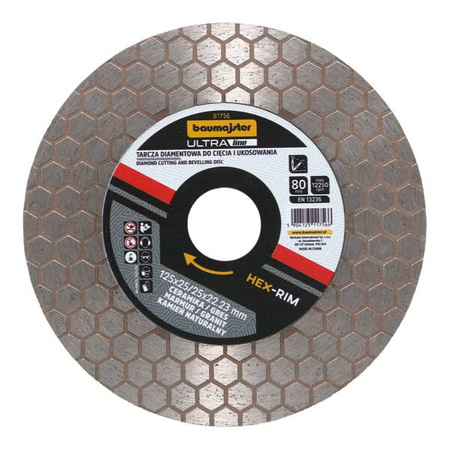 Baumajster Tarcza diamentowa HEX-RIM Ultra 125 x 25/25 x 22,23 x 1,8/1,2 mm