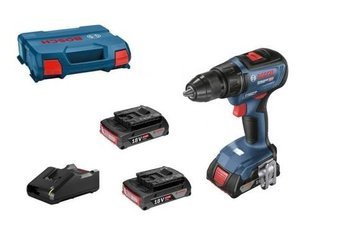 Bosch Wiertarko-wkrętarka akumulatorowa GSR 18V-50  3 x 2,0 Ah, ładowarka GAL18V-20, L-Case