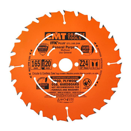 CMT Piła ITK HM D=165 F=20 Z=24NK=1,7/1,0