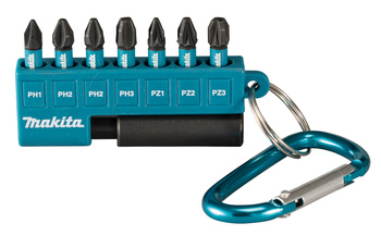 Makita Zestaw końcówek wkrętakowych Impact Black 8 szt. PH1, PH2 x 2, PH3, PZ1, PZ2, PZ3 + uchwyt