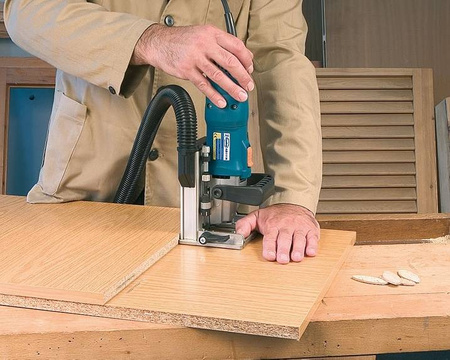 VIRUTEX Lamelownica 800W 10000RPM, frez 100x22x4 mm