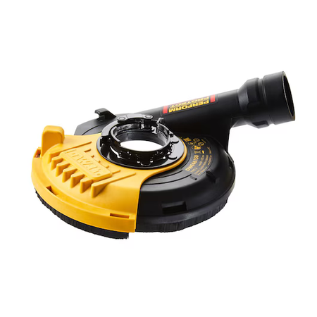 DeWalt Szlifierka kątowa zestaw do szlifowania betonu DWE4257-QS, 125 mm, 1500W, regulacja obrotów 2800-10000, włącznik suwakowy + osłona odsysająca DWE46150 do pracy z ściernicami garnkowymi + ściernica garnkowa diamentowa 125 mm , w walizce TSTAK