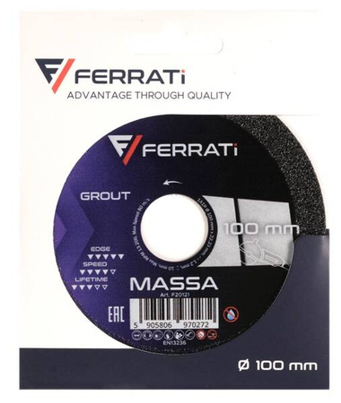 FERRATI Tarcza diamentowa tnąca 1A1R MASSA 100x1,2 mm 22,23 mm