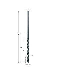 CMT Wiertło ANUBA 14,5 d=6,3 D-S=7,2   I1=19 I2=75 LB=89 I=165