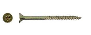 Wkręt do drewna hartowany stożkowy 4x50/30 żółty ocynk