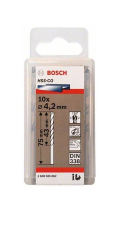 Bosch Wiertło stand. HSS-CO 135' 4.2/43mm /opk. 10 szt./