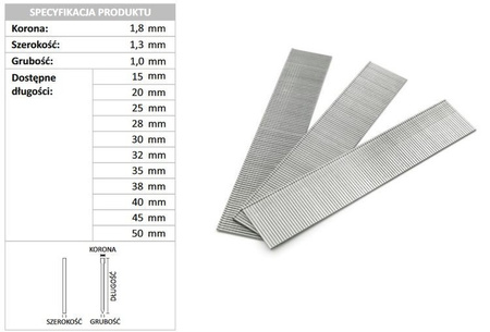 Sztyft z łebkiem SK350 F ST 1,2 / 50mm 5000 ocynk