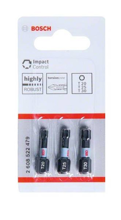 Bosch Zestaw bitów 3 szt (T20,T25,T30)