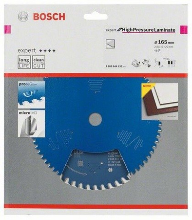 Bosch Piła tarczowa Expert for High Pressure Laminate 165x20x2,6/1,6 z48