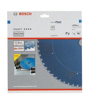 Bosch Piła tarczowa Expert for steel 210x2.6x30 z48