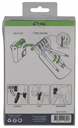 Luna MB11C 4-elementowy zestaw bitów 89 mm (T20-40) w uchwycie narzędziowym systemu Luna GO z zaczepem na pas