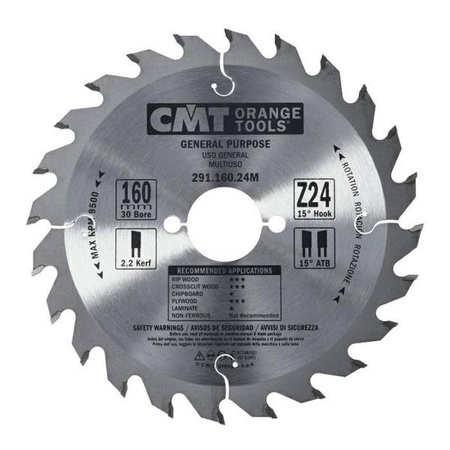 CMT Piła HM D=160 F=30 Z=24 K=2,6/1,6