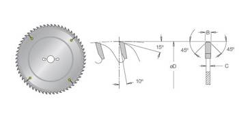 DIMAR Piła MES 250 mm 60z 3.2 d-30