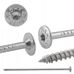 Wkręt ciesielski łeb talerzowy 8x140 opakowanie 50 biały ocynk