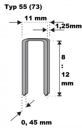 Zszywka typ 55 (73) wys. 10 mm /9240/