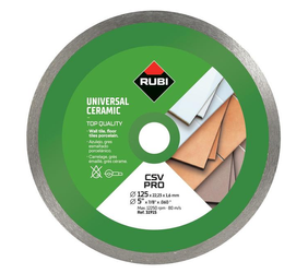 Tarcza diamentowa do płytek ściennych, obrzeże CIĄGŁE - CSV 125 mm