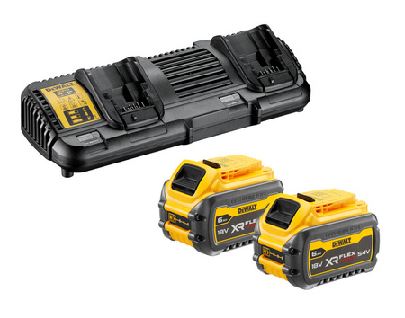 Dewalt Zestaw zasilający 2 akumulatory FlexVolt 54V Li-Ion 6,0Ah + ładowarka dwuportowa 2 x 4.0 A