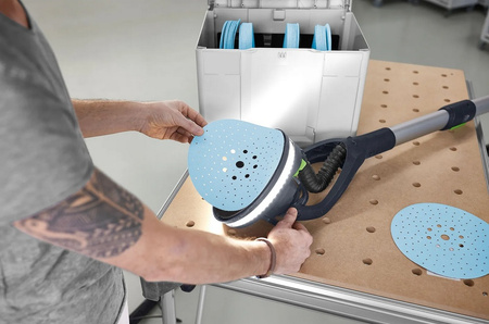 Festool Systainer³ na materiały ścierne D225 GR SYS z krążkami w środku